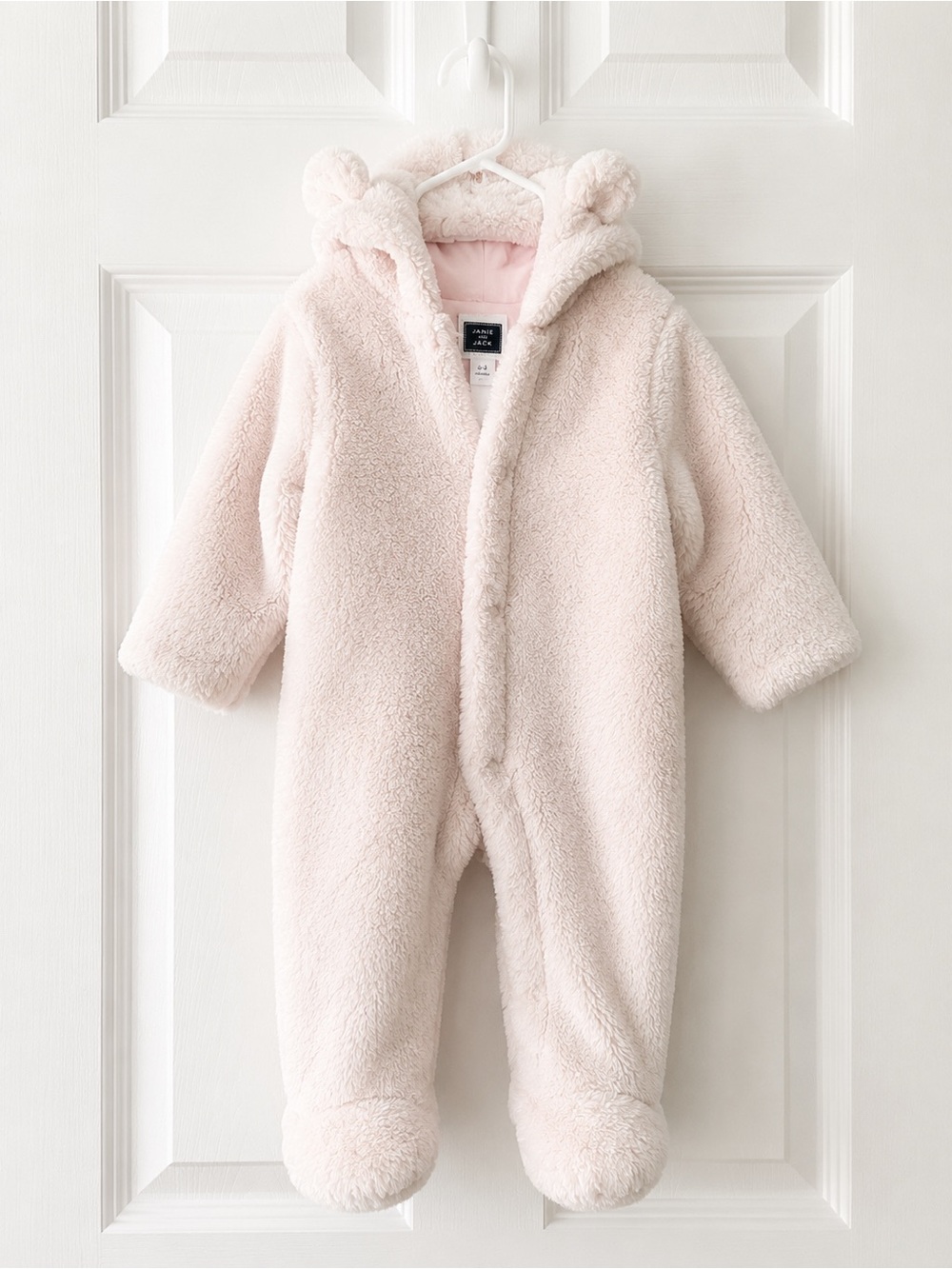 Janie and Jack Baby Plush One Piece Coat Outerwear Blush Pink 6-9M